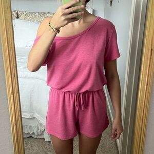 Pink casual romper